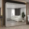 Obrazek Szafa Marbella III 200 biały/czarny