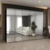 Obrazek Szafa Marbella III 300 czarny/złoty