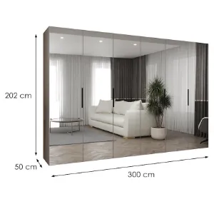 Obrazek Szafa Marbella III 300 kaszmir/czarny