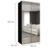 Obrazek Szafa Alicante III 100 czarny/srebrny