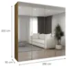 Obrazek Szafa Alicante III 200 artisan srebrny