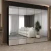 Obrazek Szafa Alicante III 250 czarny/srebrny