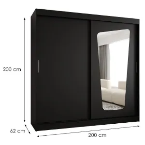 Obrazek Szafa Moka 200 czarny