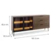 Obrazek Komoda Lumi C 181 2d3s + Led D.Dunin + Czarny