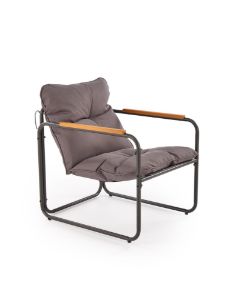 Obrazek Zestaw ogrodowy Hembka (sofa, fotel 2x, ława) popielaty/brązowy