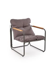 Obrazek Zestaw ogrodowy Hembka (sofa, fotel 2x, ława) popielaty/brązowy