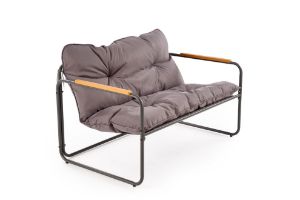 Obrazek Zestaw ogrodowy Hembka (sofa, fotel 2x, ława) popielaty/brązowy