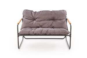 Obrazek Zestaw ogrodowy Hembka (sofa, fotel 2x, ława) popielaty/brązowy