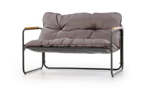 Obrazek Zestaw ogrodowy Hembka (sofa, fotel 2x, ława) popielaty/brązowy