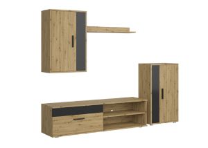 Obrazek Meblościanka Forma dąb artisan/czarny