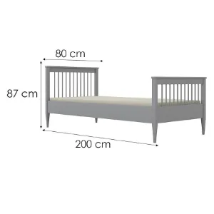 Obrazek Łóżko Emilia 80x200 szary