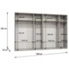 Obrazek Szafa Sandi 2-300 (2x150) czarny/czarny