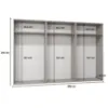 Obrazek Szafa Sandi 2-300 (3x100) czarny/czarny