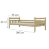 Obrazek Łóżko Dawid standard 90x200 naturalne, nielakierowane