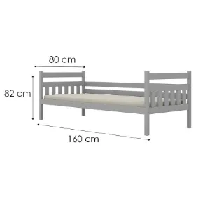 Obrazek Łóżko Dawid standard 80x160 szary