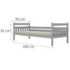 Obrazek Łóżko Dawid standard 90x200 szary