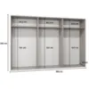 Obrazek Szafa Sandi 1-300 (3x100) czarny/czarny