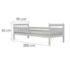 Obrazek Łóżko Dawid standard + barierka 90x200 biały