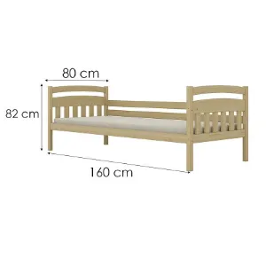 Obrazek Łóżko Tosia standard 80x160 naturalne, nielakierowane