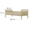 Obrazek Łóżko Tosia standard 80x200 naturalne, lakierowane