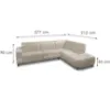 Obrazek Narożnik bez funkcji spania Imperio B+2+Longue Eclipse 5 uniwersalny