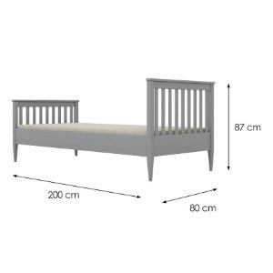 Obrazek Łóżko Ignaś 80x200 szary