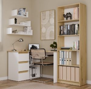 Obrazek Biurko Nice lewe biały/artisan