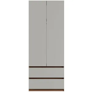 Obrazek Szafa Madison 2D2SZ 22 szary/orzech elegant