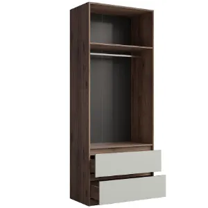 Obrazek Szafa Madison 2D2SZ 22 szary/orzech elegant