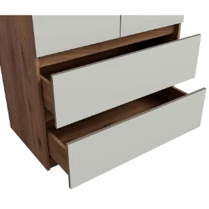 Obrazek Szafa Madison 2D2SZ 22 szary/orzech elegant