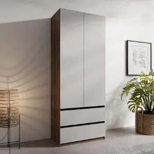 Obrazek Szafa Madison 2D2SZ 22 szary/orzech elegant