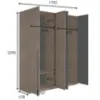 Obrazek Szafa Wenecja 20 orzech elegant/czarny onyx