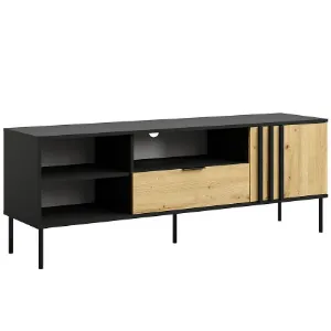 Obrazek Szafka RTV 1D1SZ Rimini 08 czarny/artisan