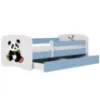 Obrazek Łóżko dziecięce Babydreams+SZ+M niebieski 70x140 panda 2