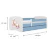 Obrazek Łóżko dziecięce Babydreams+SZ+M niebieski 70x140 sen