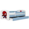 Obrazek Łóżko dziecięce Babydreams+SZ+M niebieski 70x140 Spider-man