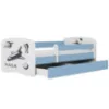 Obrazek Łóżko dziecięce Babydreams+SZ+M niebieski 80x160 Nasa