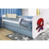 Obrazek Łóżko dziecięce Babydreams+SZ+M niebieski 80x160 Spider-man