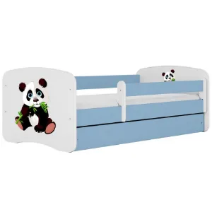 Łóżko dziecięce Babydreams+SZ+M niebieski 80x180 panda 2