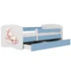Obrazek Łóżko dziecięce Babydreams+SZ+M niebieski 80x180 sen