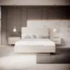 Obrazek Łóżko Lante I 160 z zagłówkiem tapicerka beige