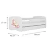 Obrazek Łóżko dziecięce Babydreams+SZ+M biały 80x180 sen