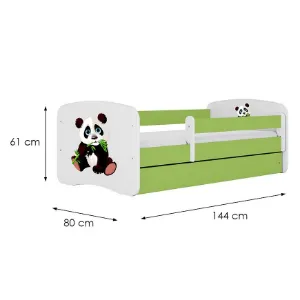 Obrazek Łóżko dziecięce Babydreams+SZ+M zielony 70x140 panda 2
