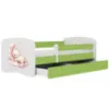 Obrazek Łóżko dziecięce Babydreams+SZ+M zielony 70x140 sen