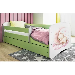 Obrazek Łóżko dziecięce Babydreams+SZ+M zielony 70x140 sen