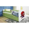 Obrazek Łóżko dziecięce Babydreams+SZ+M zielony 70x140 Spider-man