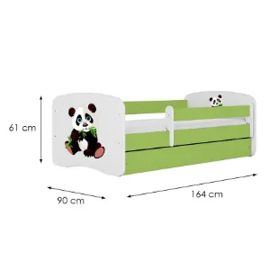 Obrazek Łóżko dziecięce Babydreams+SZ+M zielony 80x160 panda 2