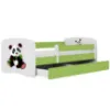 Obrazek Łóżko dziecięce Babydreams+SZ+M zielony 80x160 panda 2