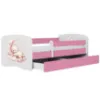 Obrazek Łóżko dziecięce Babydreams+SZ+M różowy 70x140 sen