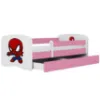 Obrazek Łóżko dziecięce Babydreams+SZ+M różowy 70x140 Spider-man